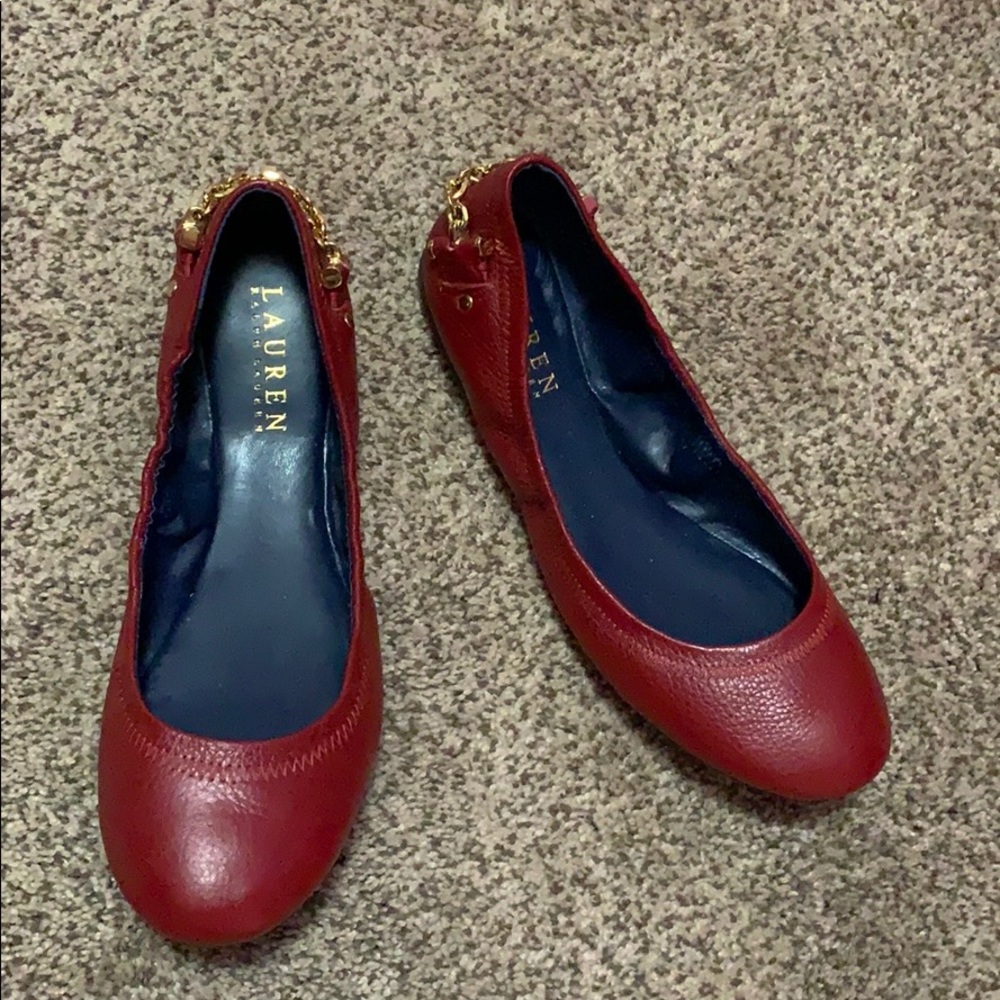Ralph Lauren Red Flats